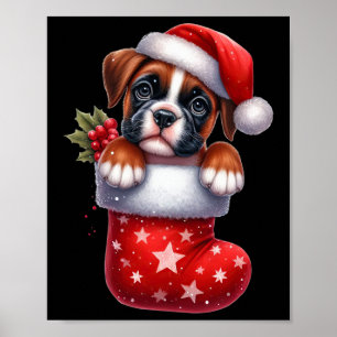 Affiche Boxe En Sock Noël Noël Chapeau Noël Amoureux des c