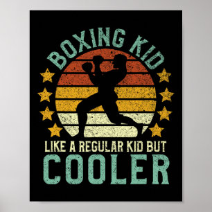 Affiche Boxe Enfant amusant Jeune Boxer Cadeau