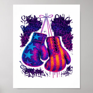 Affiche Boxe Est Mon Thérapie Boxe Gants