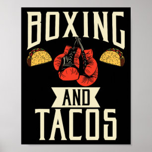 Affiche Boxe Et Tacos Cuisine Mexicaine Aimer Taco