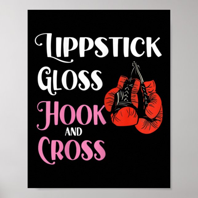 Affiche Boxe féminine Mma Kickboxing Lipstick Gloss Hock A (Devant)