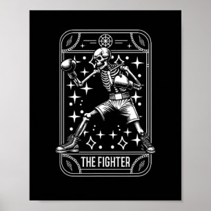 Affiche Boxe Fighter - Gants Sparring Boxer Skeleton Ta