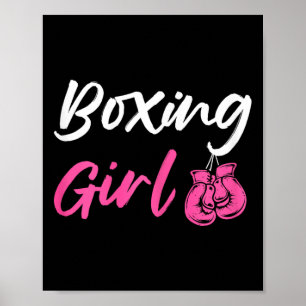 Affiche Boxe fille Kickboxer Fighter