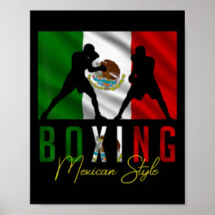 Affiche Boxe humoristique mexicaine Sparring Kickboxing Ki