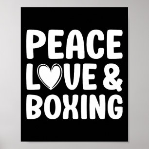 Affiche Boxe J'Aime Boxe Pour Hommes Et Femmes