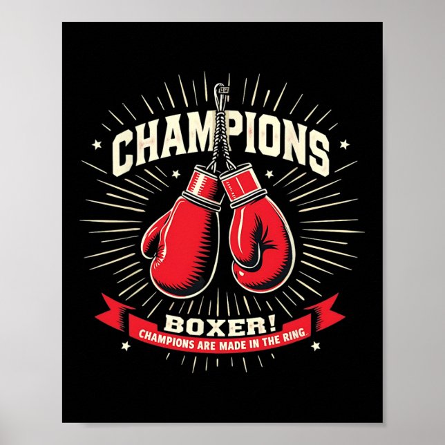 Affiche Boxe Je suis Boxer (Devant)