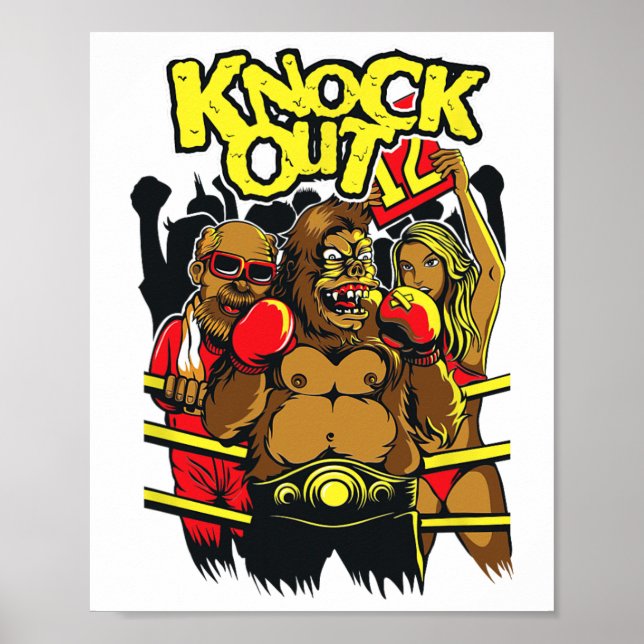 Affiche Boxe Knock Out Dit : (Devant)
