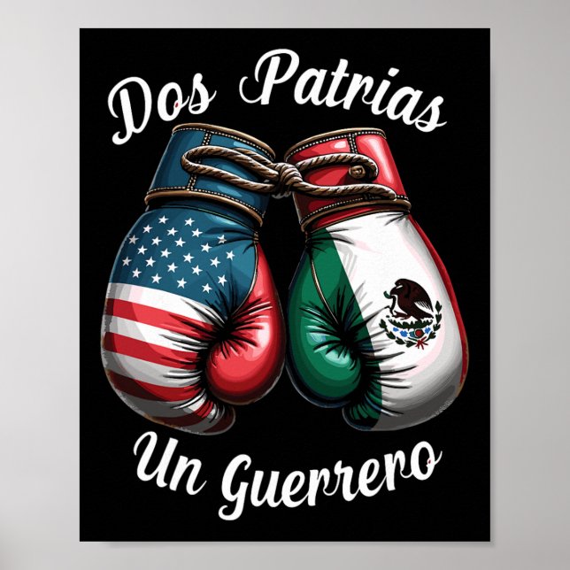 Affiche Boxe mexicaine Dos Patrias Un Guerrero (Devant)
