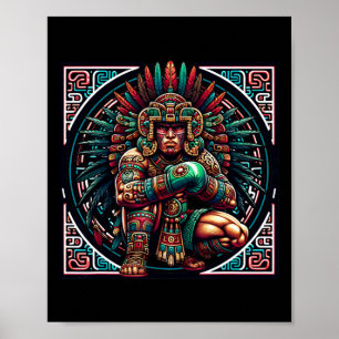 Affiche Boxe Mexique Drôle Mexicain Style Vintage Boxe M