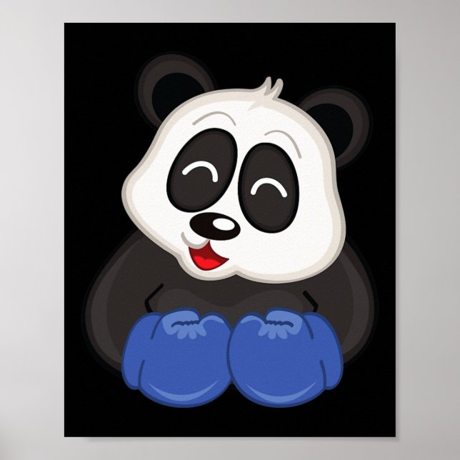 Affiche Boxe - Ours Panda (Devant)