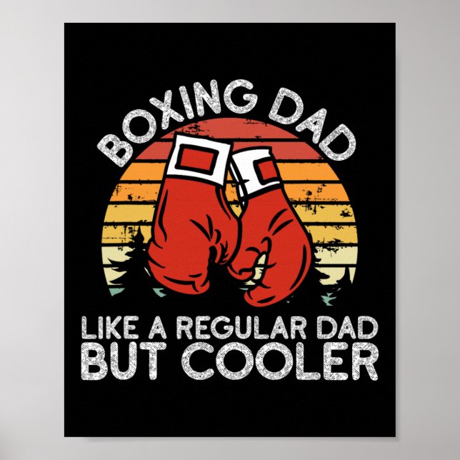 Affiche Boxe papa - Boxe Moves Boxing Coach Boxer (Devant)