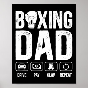 Affiche Boxe Papa Conduit Clap Paie Boxe Père 1