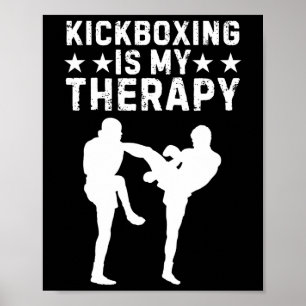 Affiche Boxe pieds-poings drôle pour hommes femmes Entraîn