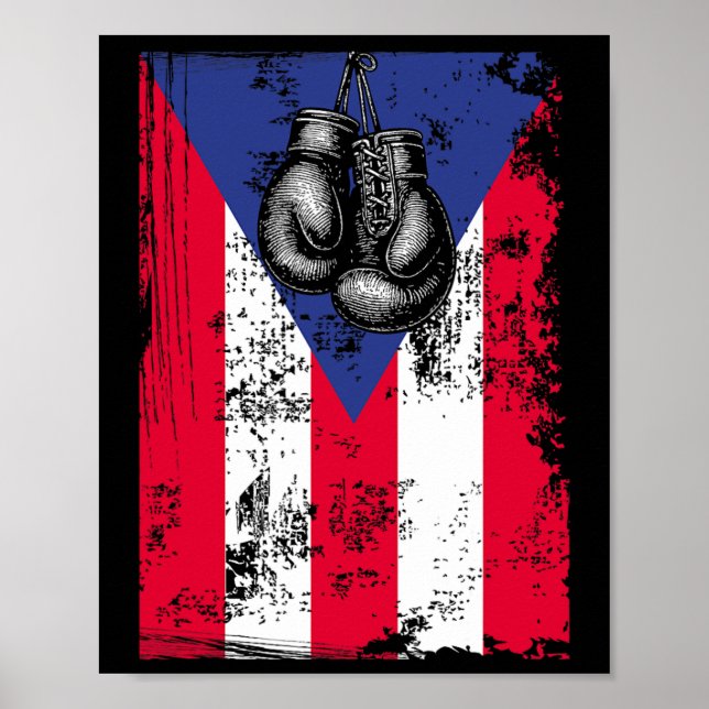 Affiche Boxe Porto Rico (Devant)