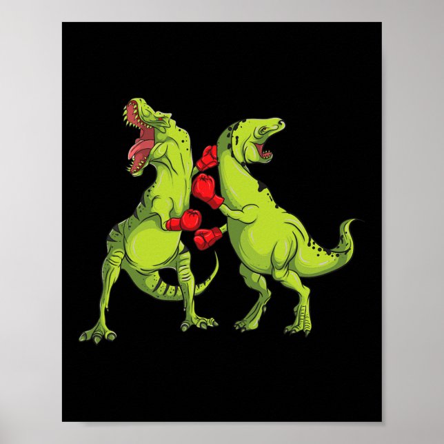 Affiche Boxe T-rex  (Devant)