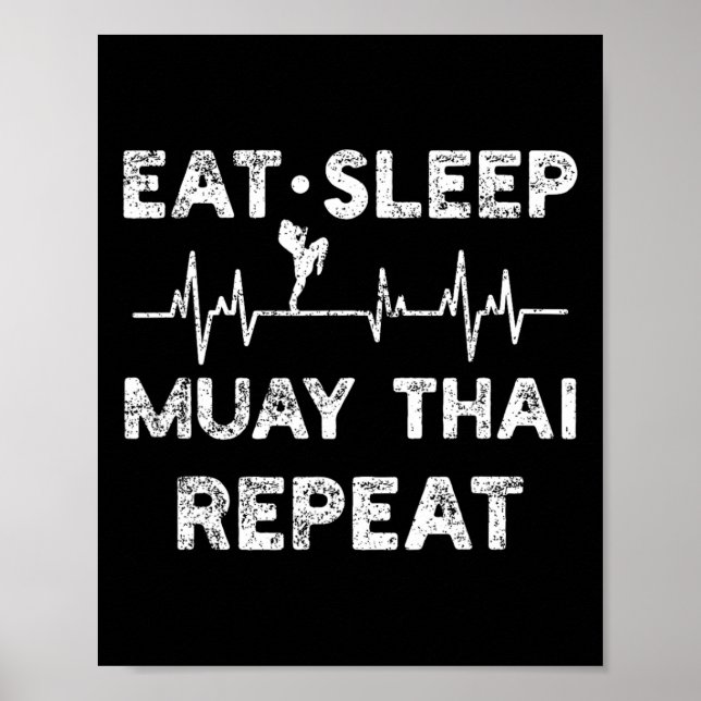 Affiche Boxe thaïlandaise Muay Thai Kickboxing  (Devant)
