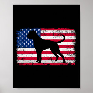 Affiche Boxer Amoureux des chiens 4 juillet Patriotic Amer