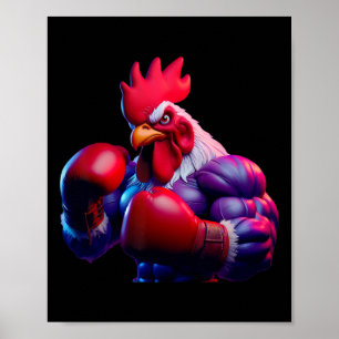 Affiche Boxer Boxer Kickboxer Mixed martial art Combat