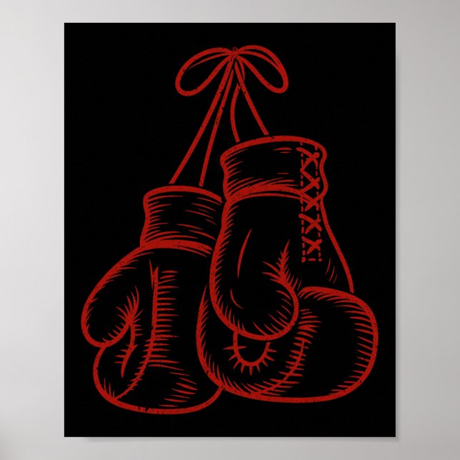 Affiche Boxer Boxer Ring Martial Art Sport Kickboxer Trai (Devant)