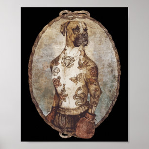 Affiche Boxer Chien Boxer Funny Boxer Art Box Club Pour Ho