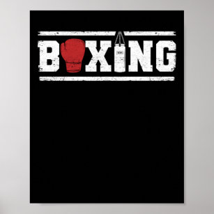 Affiche Boxer combattant vintage drôle boxeur de gym