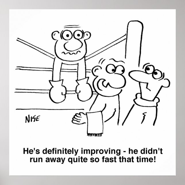 Affiche Boxer dans l'anneau. Drôle (Devant)