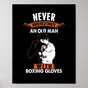 Affiche Boxer du joueur de boxe Boxer Combat Sports Kickbo