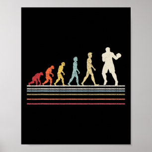 Affiche Boxer Evolution Funny Boxer Cadeau Retro Vintage B