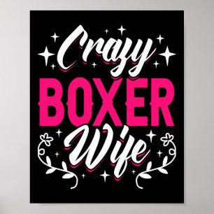Affiche Boxer fou Boxer Femme Boxer