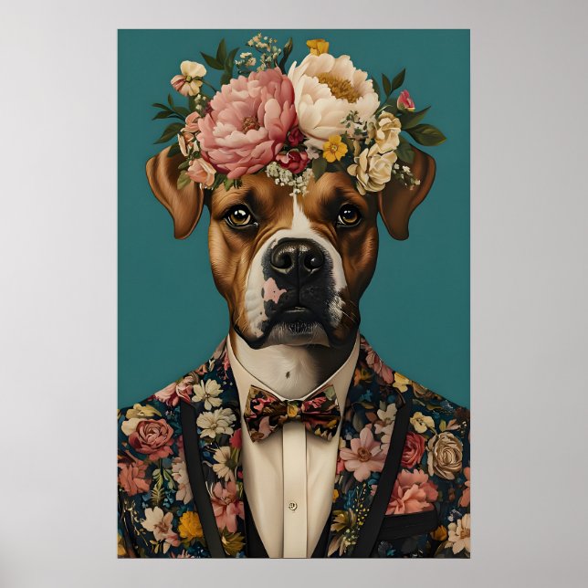 Affiche Boxer In Suit Poster, Boxer Portrait, Boxer Oil (Devant)