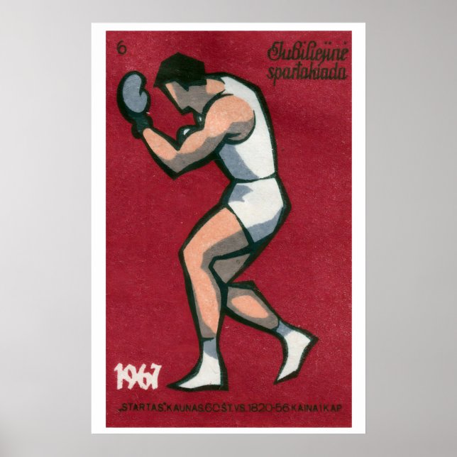 Affiche Boxer - Matchbox Print - Aesthetic Wall Art (Devant)