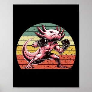 Affiche Boxer style Vintage amusant Boxer Axolotl Boxer Gr