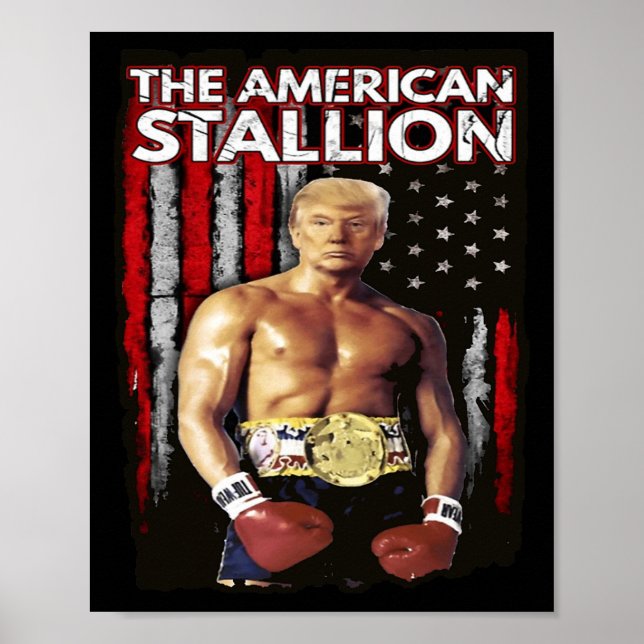 Affiche Boxer Trump Rocky Trump meme Trump 2024 (Devant)