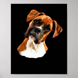 Affiche Boxer Un Boxer Magnifique Inclinaison De Tête T-Sh