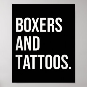 Affiche Boxes Et Tatouages Allemand Propriétaire De Boxer 