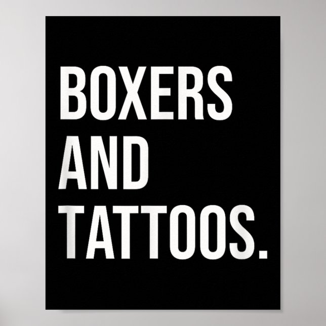 Affiche Boxes Et Tatouages Allemand Propriétaire De Boxer  (Devant)