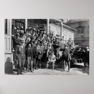Affiche Boxeur Jack Johnson et entraîneurs, les années