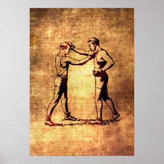Affiche boxeur vintage