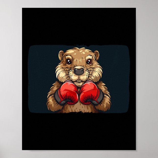 Affiche Boxing Beaver Emblem For A Strong And Confident Ap (Devant)