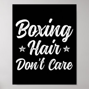Affiche Boxing Cheveux Don't care Funny Martial Art Gift