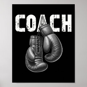 Affiche Boxing Coach Kickboxing Boxing Gants Boxer Sporty