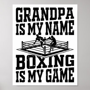 Affiche Boxing Fighter Boxing Grandpa Est Mon Nom Boxing E
