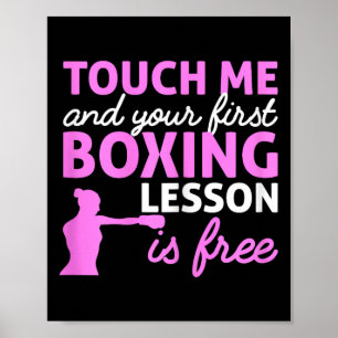 Affiche Boxing Girl Touchez-Moi Et Votre Première Leçon Bo
