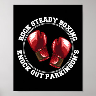 Affiche Boxing Rock Steady Knock Out Parkinsons Fighter Re