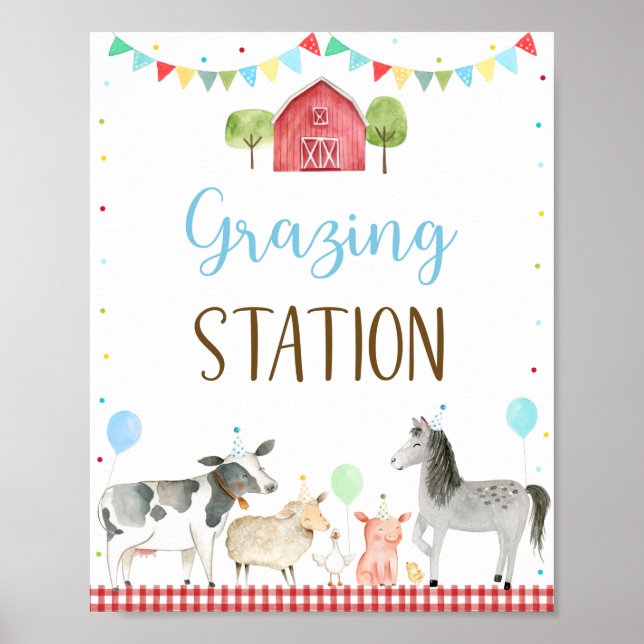 Affiche Boy Farm Grading Station Signal d'anniversaire (Devant)