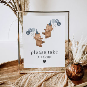 Affiche Boy Twins - Bears Casquettes de fête - Symbole de