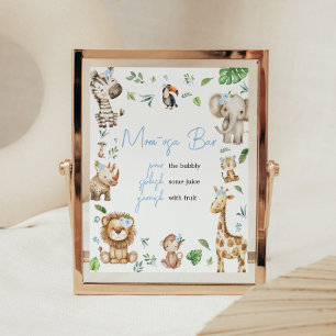 Affiche Boy Wild One Safari Baby shower Maman Osa Bar