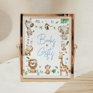Affiche Boy Wild One Safari Baby showers Livres et Cadeaux