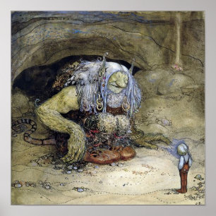 Affiche "Boy with Troll" de John Bauer
