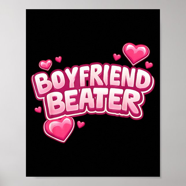 Affiche Boyfriend Beater Funny Tee  (Devant)